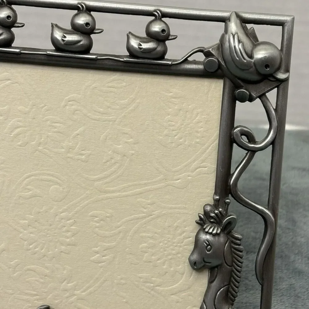 HomeTrends Baby Photo Frame Pewter Landscape Orientation